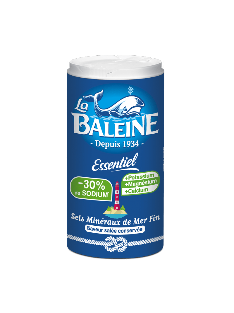 La Baleine Essentiel première solution réduite en sodium d'origine marine -  La Baleine