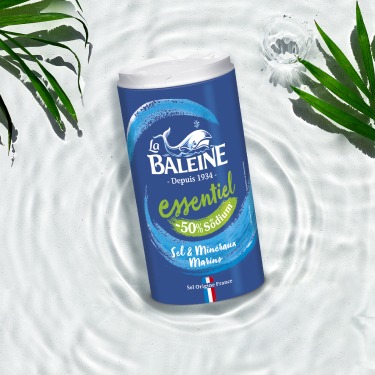 La Baleine Essentiel première solution réduite en sodium d'origine marine -  La Baleine