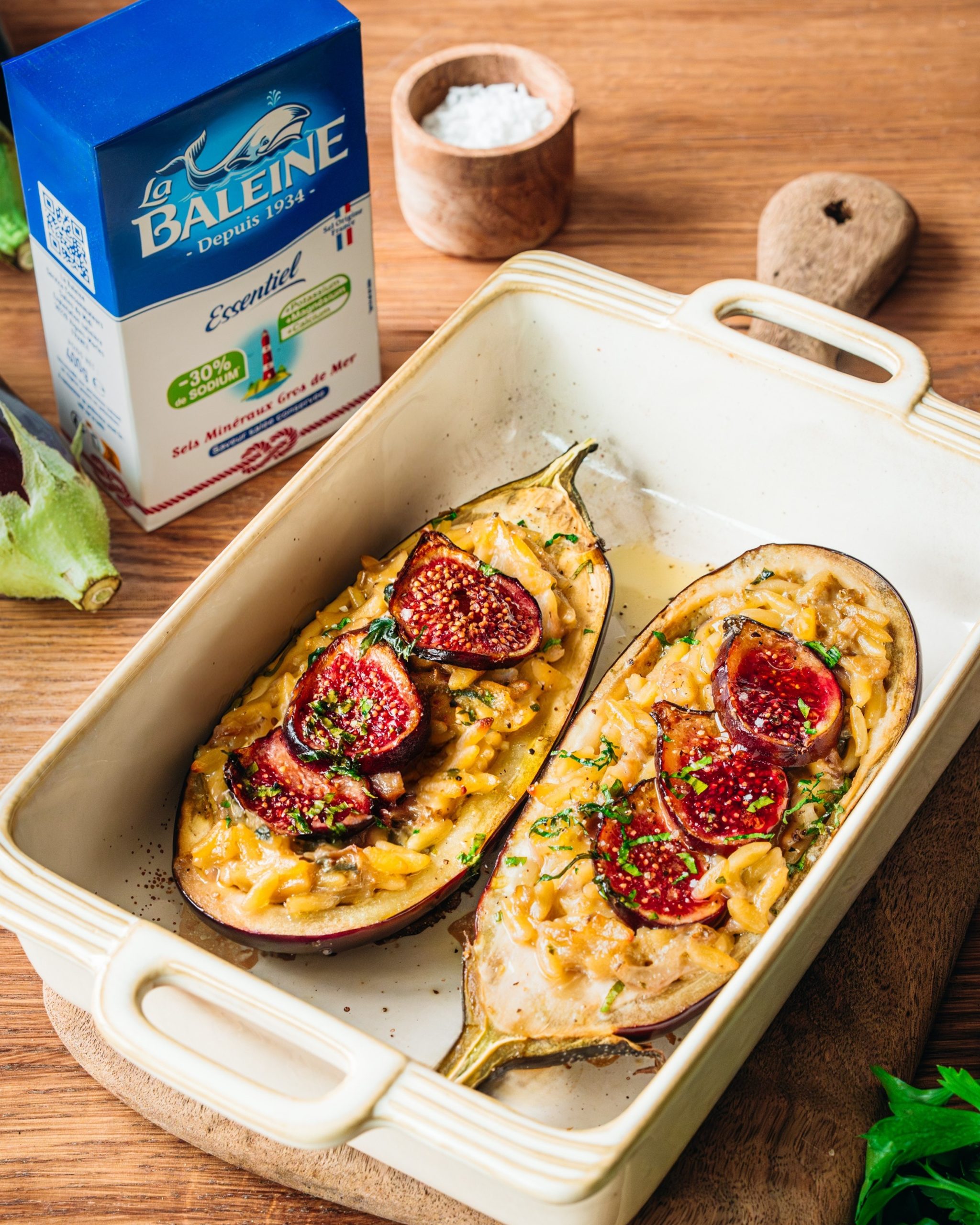 Aubergines Farcies Gorgonzola et Figues