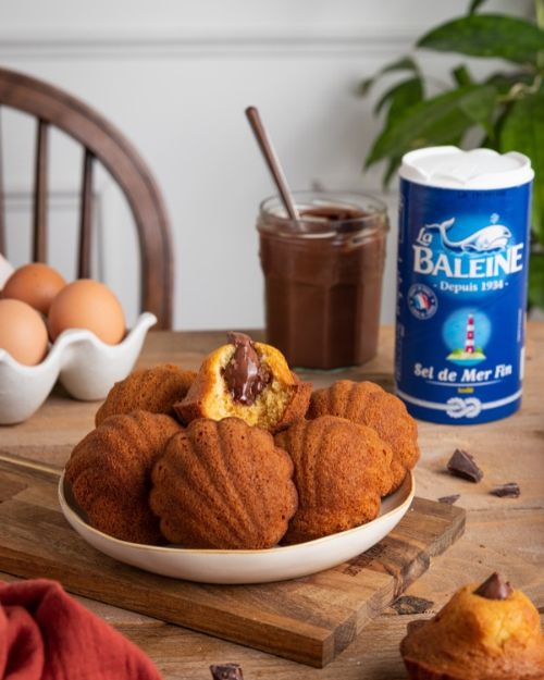 Madeleines Fourrées au Chocolat